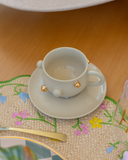 Xicara Café com Pires Bruxelas Nude