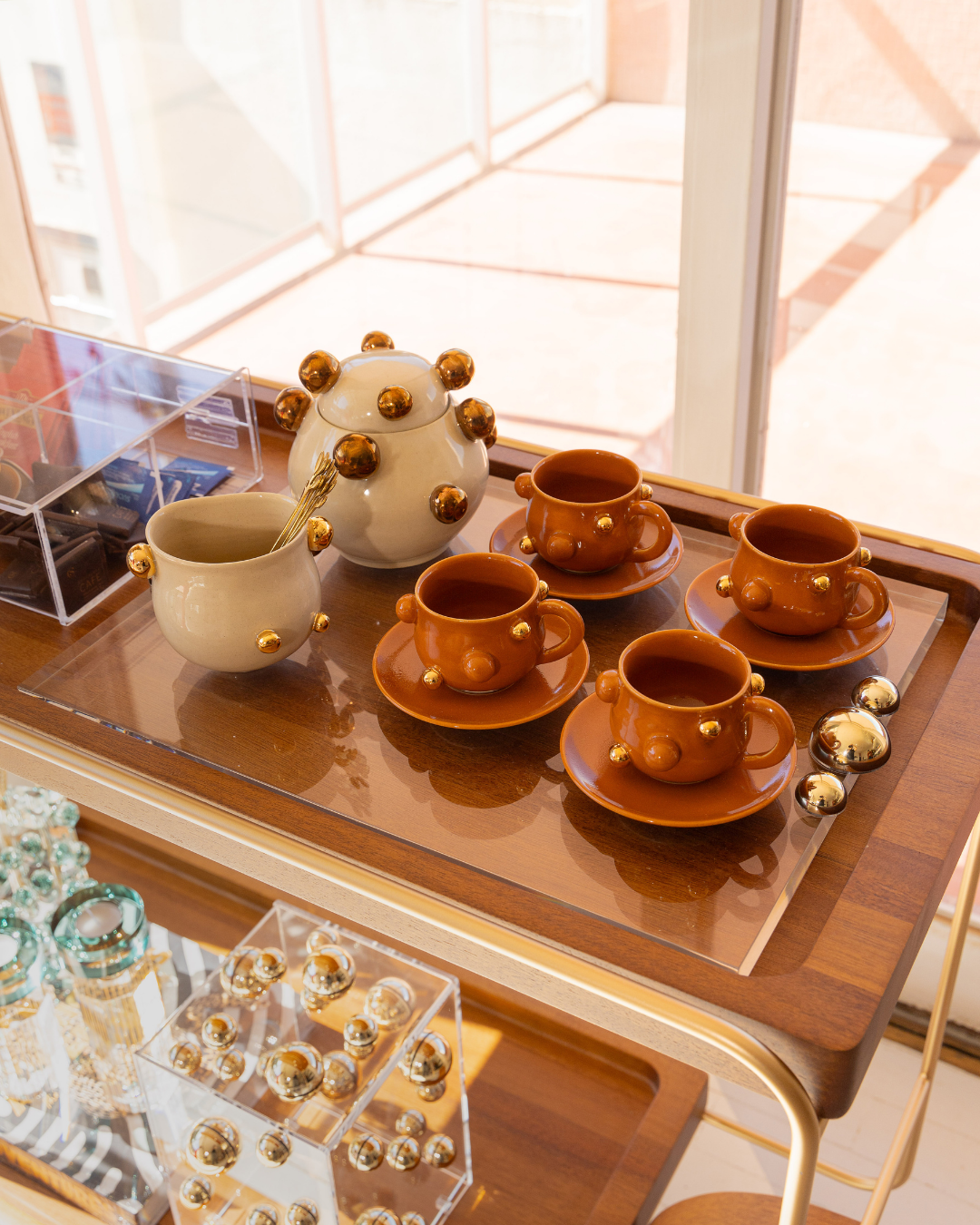 Xicara Café Bruxelas com Pires Ocre - Unidade