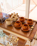 Xicara Café Bruxelas com Pires Ocre - Unidade