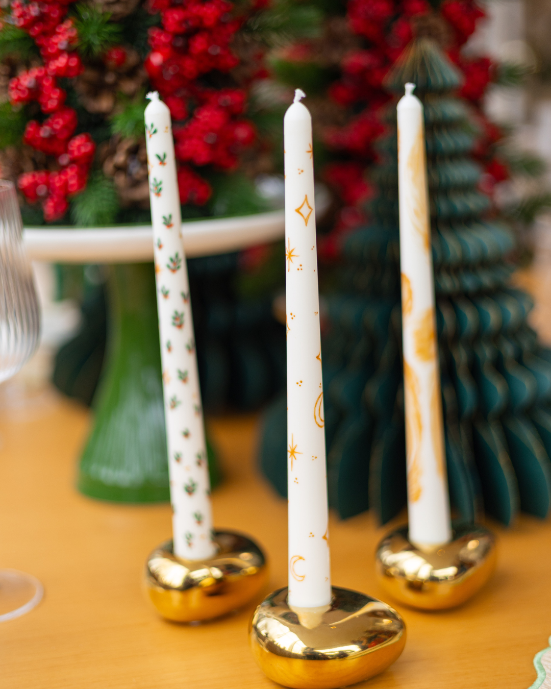 Vela Cônica Branca Festiva - 26cm