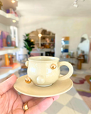 Xicara Café com Pires Bruxelas Nude