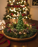 Vela de Cera Pinheiro Natalino Iluminado LED - 22cm