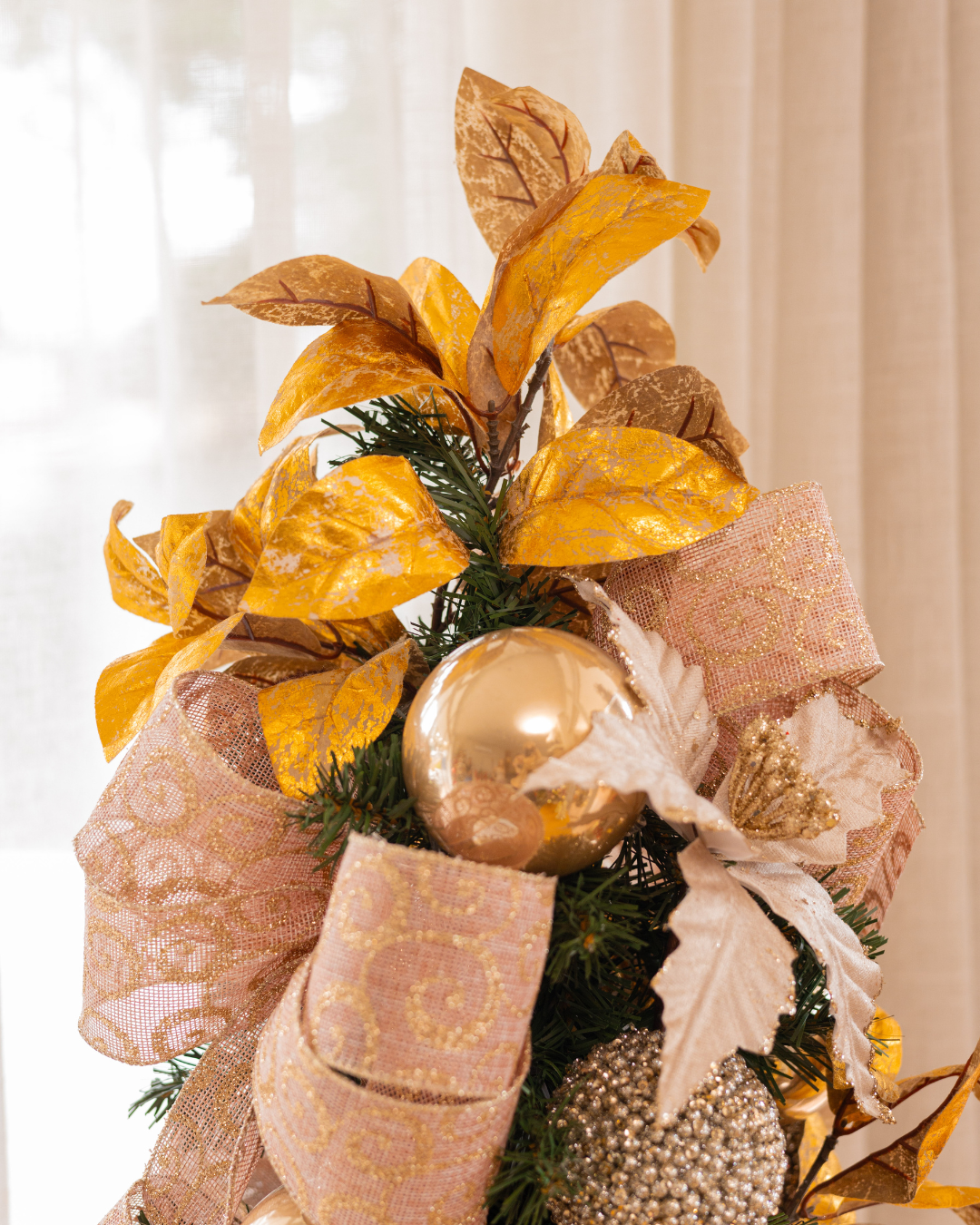 Árvore de Natal Champagne Glam - 90cm