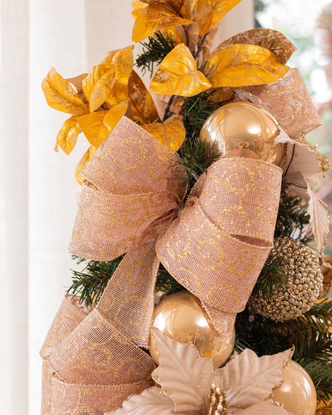 Árvore de Natal Champagne Glam - 90cm