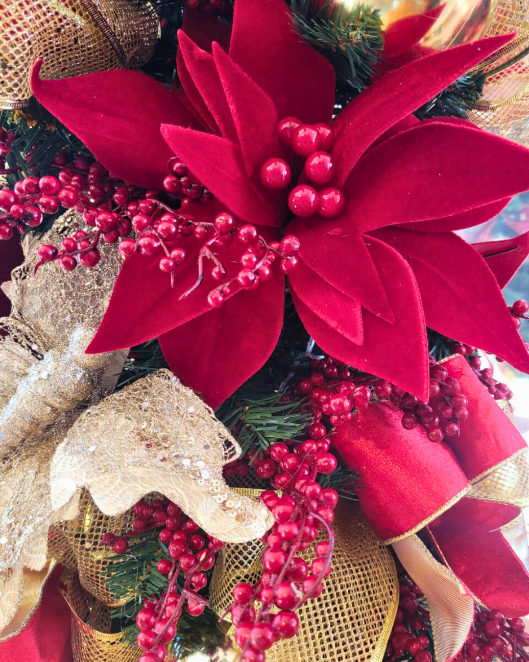 Árvore de Natal Poinsettia Royale  - 90cm