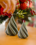 Dupla de Velas Árvore de Natal - Verde Musgo