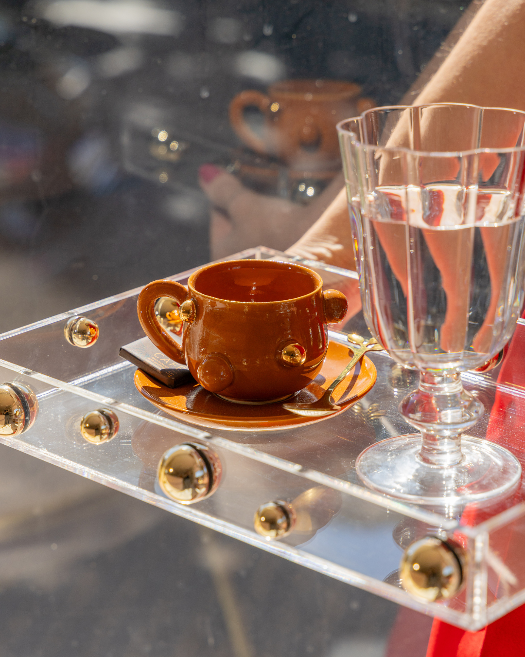 Xicara Café Bruxelas com Pires Ocre - Unidade