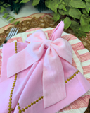 Porta Guardanapo Laço Rosa Claro