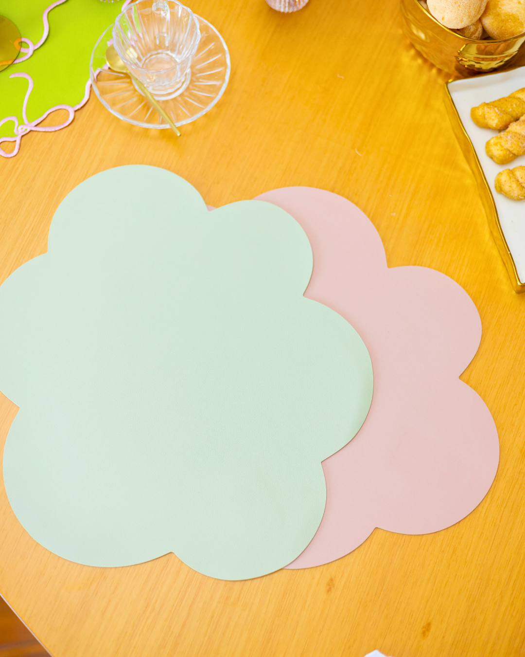 Dupla Jogo Ameriano Flor Dupla Face - Rosa