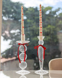 Castiçal Luna Sphere em Vidro - 26x10 cm