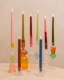 Castiçal Luna Sphere em Vidro - 26x10 cm