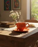 Xícara Bruxelas Ouro Alternado Laranja