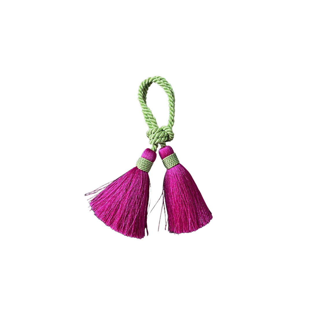Porta-Guardanapo Tassel Mesclado Pink e Verde