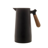 Garrafa Térmica Plástico com cabo em Madeira Nórdica Preta - 1L