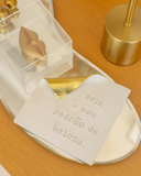 Pergaminho Personalizado em Cerâmica - "Seja o Seu Padrão de Beleza" 14x14 cm