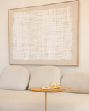 Quadro Entrelaço Minimalista em Linho – 90 x 120 cm