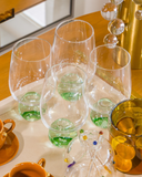 Conjunto 4 Taças Transparente Bubble Glass Verde 540ml