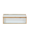 Mini Caixa Vintage Concept Canelado em Vidro com Metal