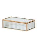 Mini Caixa Vintage Concept Canelado em Vidro com Metal