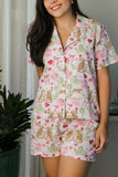 Pijama Conjunto de Short Estampa Wild in Love Collab Sophie Sleepwear