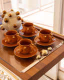 Xicara Café Bruxelas com Pires Ocre - Unidade