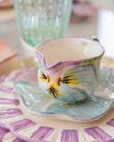 Conjunto 4 Xícaras Amor Perfeito Le Jardin em Cerâmica