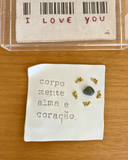 Pergaminho Personalizado em Cerâmica - "Corpo, Mente, Alma e Coração"