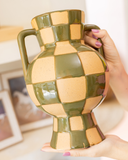 Vaso Ânfora Green Chess - 19x27 cm