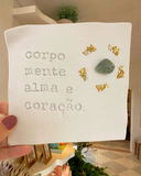 Pergaminho Personalizado em Cerâmica - "Corpo, Mente, Alma e Coração"