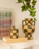 Vaso Ânfora Green Chess - 19x27 cm