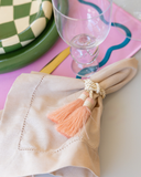 Porta-Guardanapo Pingente Tassel - Salmão