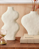 Vaso White em Cerâmica  - 38 x 20 x 7 cm