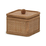 Dupla de Caixas Naturalle Storage em Rattan Natural - 2 Peças