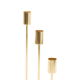 Conjunto de Castiçais Minimal Gold – 3 Peças