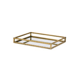 Bandeja Espelhada Cubo de Brilho II - Metal e Vidro