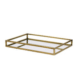 Bandeja Espelhada Cubo de Brilho II - Metal e Vidro
