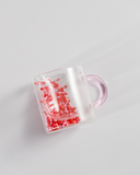 Caneca Perede Dupla c/ Alça Rosa Heart 300ml