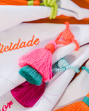 Porta-Guardanapo Tassel Duas Camadas Pink e Tiffany