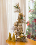 Árvore  de Natal Cone Golden Glow c/ LED – 80cm