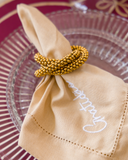 Conjunto 4 Porta Guardanapos Pedraria Gold