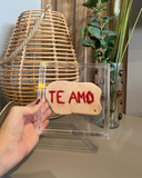 Quadro em Acrílico "Te amo - 15x15 cm"
