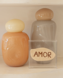Vaso Latch de Vidro – Laranja com Tampa Bege