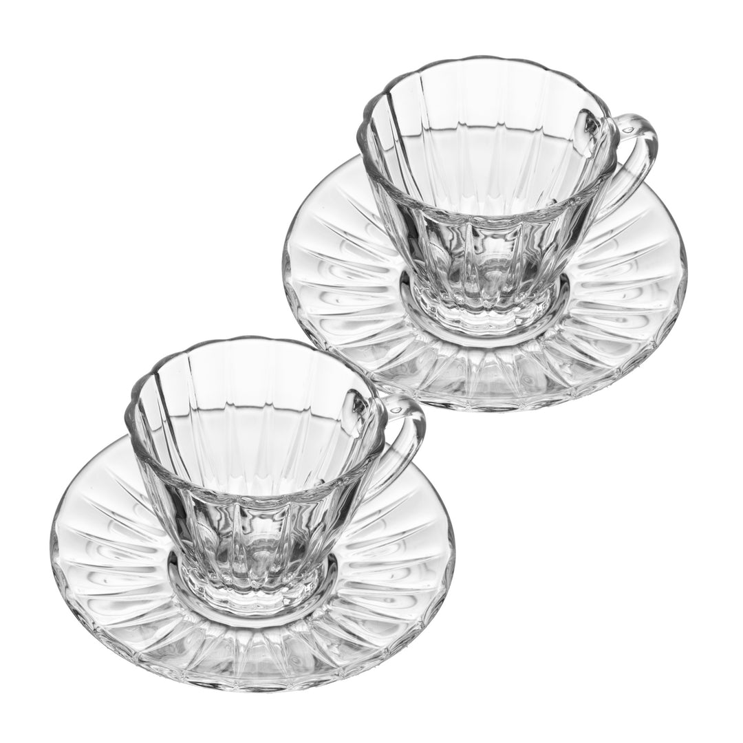 Dupla de Xícaras de Cristal para Chá - 180ml