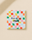 Azulejo Decorativo Hora de Ser Feliz - 20x20 cm