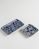 Travessa Decorativa Estampada Ciary – Azul e Branco