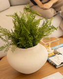 Vaso em Polirresina Branco Organic - 31x26,5