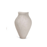 Vaso em Polirresina Branco Organic - 38,5 x 24 cm