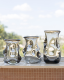 Vaso Decorativo de Vidro Fumê - 24x16 cm