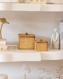 Dupla de Caixas Naturalle Storage em Rattan Natural - 2 Peças