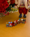 Trem Decorativo de Natal em Madeira – Colorido | 22,5 x 7,3 x 2,8 cm